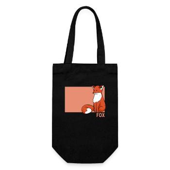 Fox Doodle Chinese Hanzi Canidae Caninae Red Fox - Gift Bag for Bottles - black - Front