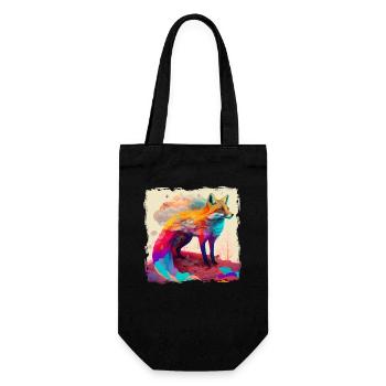 Caninae Red Fox Canidae Fox Lover Fox - Gift Bag for Bottles - black - Front