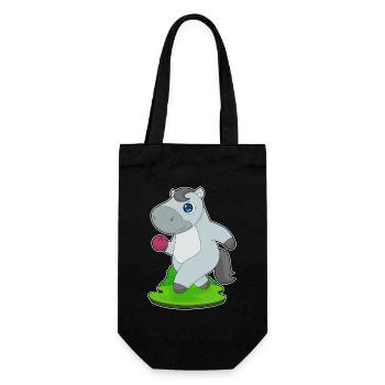 Horse Bowling Bowling Ball - Gift Bag for Bottles - black - Front