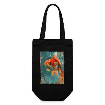 Japanese goldfish - Gift Bag for Bottles - black - Front