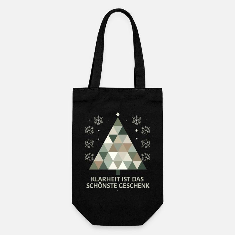 Sapin de Noël minimaliste : élégance simple - Sac à bouteille - noir