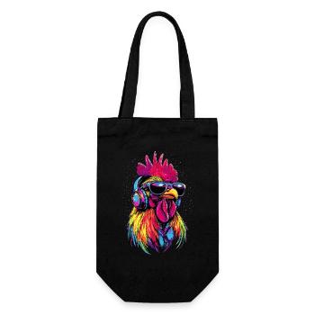 Coq Poulet Papa Poulailler Papa Poulet fermier Poulets - Sac à bouteille - noir - Devant