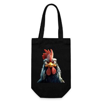 Coq Poulet Papa Poulailler Papa Poulet fermier Poulets - Sac à bouteille - noir - Devant