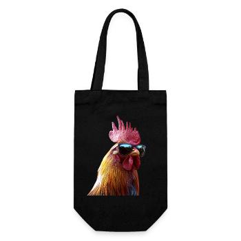Coq Poulet Papa Poulailler Papa Poulet fermier Poulets - Sac à bouteille - noir - Devant