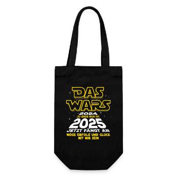 Das Wars - 2025 - Neujahr - Geschenkbeutel für Flaschen - Schwarz - Vorne