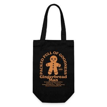 Gingerbread Man - Gift Bag for Bottles - black - Front
