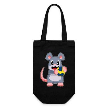 Mouse Handball Player Handball - Gift Bag for Bottles - black - Front