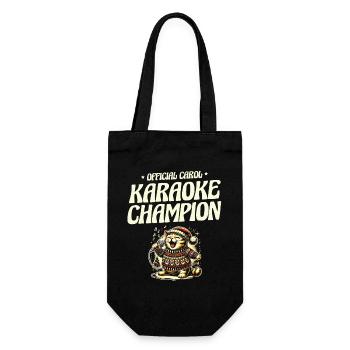 Official Carol Karaoke Champion! Christmas - Gift Bag for Bottles - black - Front