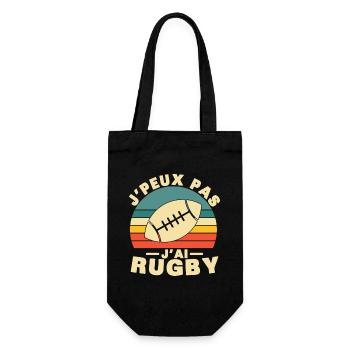Je peux pas j ai Rugby Humour cadeau - Sac à bouteille - noir - Devant