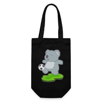 Koala Soccer Player Soccer - Gift Bag for Bottles - black - Front