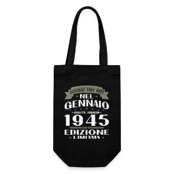 Janvier 1945 Vintage Cadeau d’anniversaire - Sac à bouteille - noir - Devant