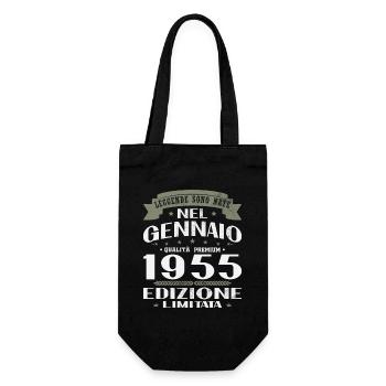 Janvier 1955 Vintage Cadeau d’anniversaire - Sac à bouteille - noir - Devant
