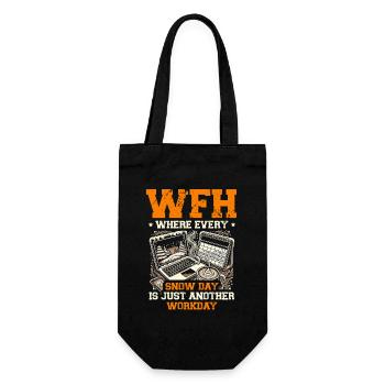 WFH where every snow day is just another working day - Gift Bag for Bottles - black - Front