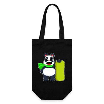 Panda Snowboarder Snowboard - Gift Bag for Bottles - black - Front