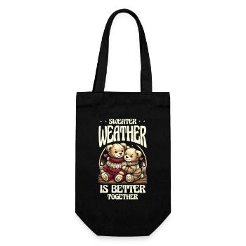 Le temps des pulls est meilleur ensemble Ambiance hivernale - Sac à bouteille - noir - Devant