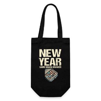 Nouvel An Même tiroir à collations, Nouvel An - Sac à bouteille - noir - Devant