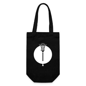 Lacrosse bat Drawing - Gift Bag for Bottles - black - Front