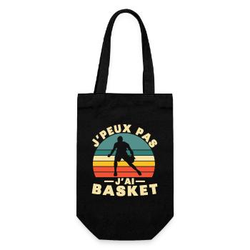 I can't I have Basketball Humor gift - Gift Bag for Bottles - black - Front