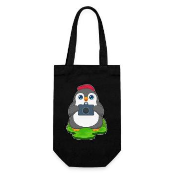 Penguin Photographe Appareil photo - Sac à bouteille - noir - Devant