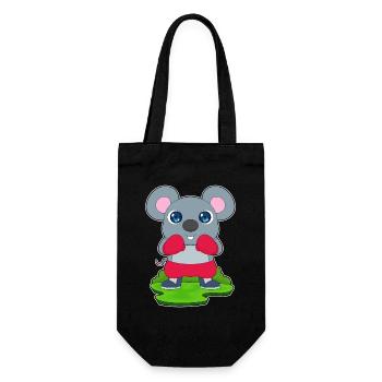 Maus Boxer Boxhandschuhe Boxen - Geschenkbeutel für Flaschen - Schwarz - Vorne
