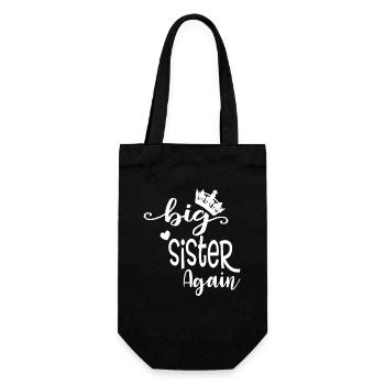 Big sister gift Big Sister Again - Gift Bag for Bottles - black - Front