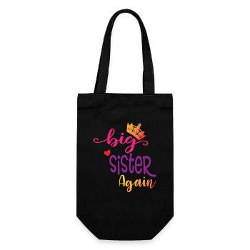 Big sister gift Big Sister Again - Gift Bag for Bottles - black - Front