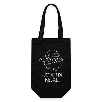 Merry Christmas - Gift Bag for Bottles - black - Front