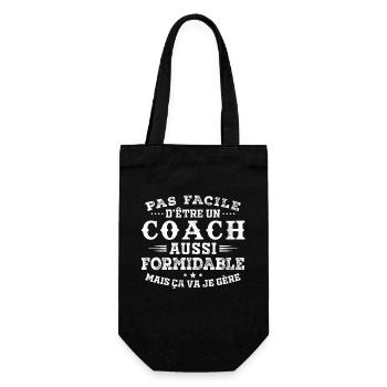 Tolles Geschenk für Amazing Coach - Geschenkbeutel für Flaschen - Schwarz - Vorne