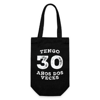 60 ans d’anniversaire Cadeau Femmes Hommes - Sac à bouteille - noir - Devant