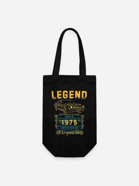 Legend made in 1975 - Gift Bag for Bottles - black