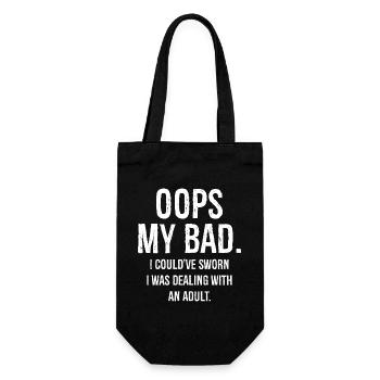 oops my bad I could've sworn I was dealing - Gift Bag for Bottles - black - Front