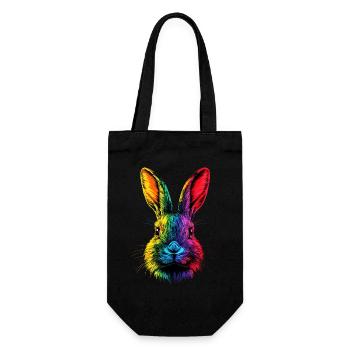 Hase Kaninchen Liebhaber Feldhase Bunny Süße Hasen - Geschenkbeutel für Flaschen - Schwarz - Vorne
