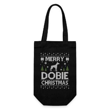 Merry Dobie Christmas Dogs Ugly Christmas Dogs - Sac à bouteille - noir - Devant