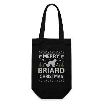 Merry Briard Christmas Dogs Ugly Christmas Dogs - Sac à bouteille - noir - Devant