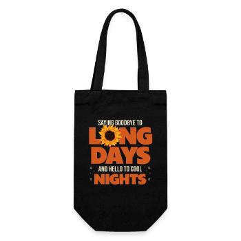 Farewell to long days and hello cool nights - Gift Bag for Bottles - black - Front