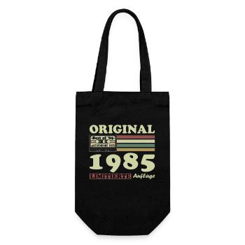 Original 1985 Vintage Geburtstagsgeschenk - Geschenkbeutel für Flaschen - Schwarz - Vorne