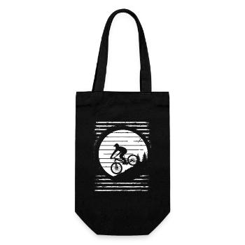 Mountain Biker Drawing - Gift Bag for Bottles - black - Front