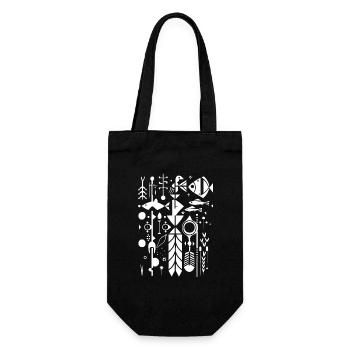 Silhouette de pêche - Sac à bouteille - noir - Devant