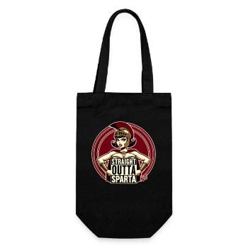 Spartaner Kriegern: Direkt aus Sparta - Geschenkbeutel für Flaschen - Schwarz - Vorne