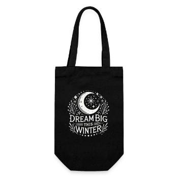 Dream Big This Winter - Geschenkbeutel für Flaschen - Schwarz - Vorne