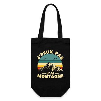Je peux pas J'ai Montagne Humour Cadeau - Sac à bouteille - noir - Devant