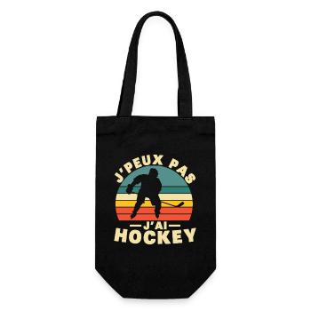 I Can't I Have Hockey Humor Gift - Geschenkbeutel für Flaschen - Schwarz - Vorne