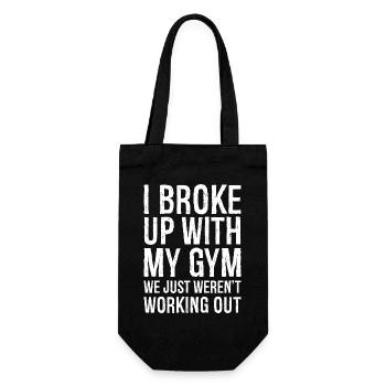 I broke up with my gum funny shirt - Geschenkbeutel für Flaschen - Schwarz - Vorne