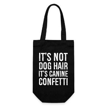 It's not dog hair funny shirt - Geschenkbeutel für Flaschen - Schwarz - Vorne