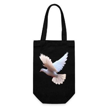 Colombe Blanche Paix Paix Bois Colombe Colombes Blanches - Sac à bouteille - noir - Devant