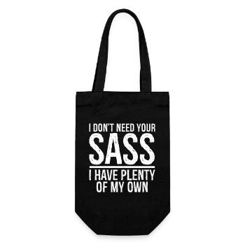 Je n’ai pas besoin de ton impertinence, j’en ai beaucoup de la mienne - Sac à bouteille - noir - Devant