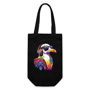 Seagull, Beach, Sea, North Sea, Baltic Sea, Herring Gull, Seagulls - Gift Bag for Bottles - black - Front