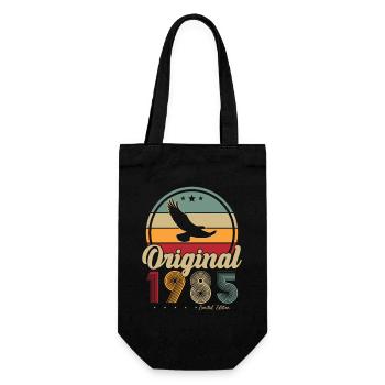 Original 1985 Vintage Geburtstagsgeschenk - Geschenkbeutel für Flaschen - Schwarz - Vorne