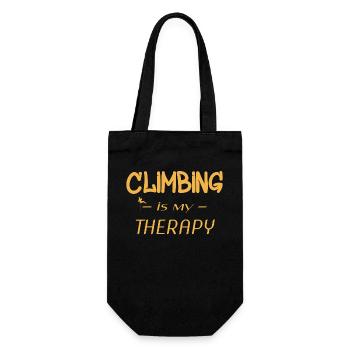 Klettern - Climbing - Geschenkbeutel für Flaschen - Schwarz - Vorne