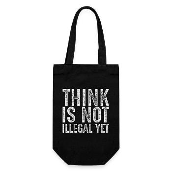 Denken ist noch nicht illegal - Geschenkbeutel für Flaschen - Schwarz - Vorne